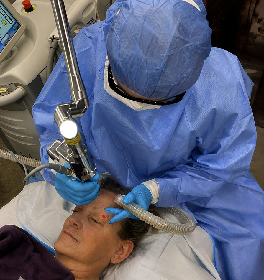 Jenny Performing a Laser Procedure
